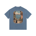 City of Cats Vintage Washed Oversized T-Shirt – Blue