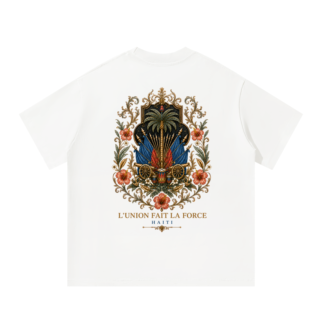 Haiti Heritage Oversized Heavyweight T-Shirt – White