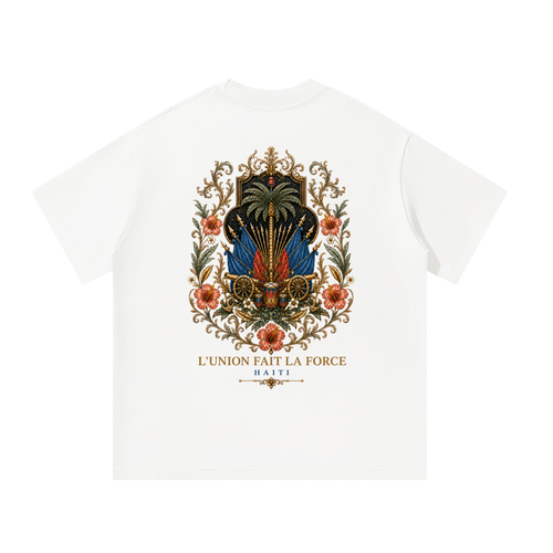 Haiti Heritage Oversized Heavyweight T-Shirt – White