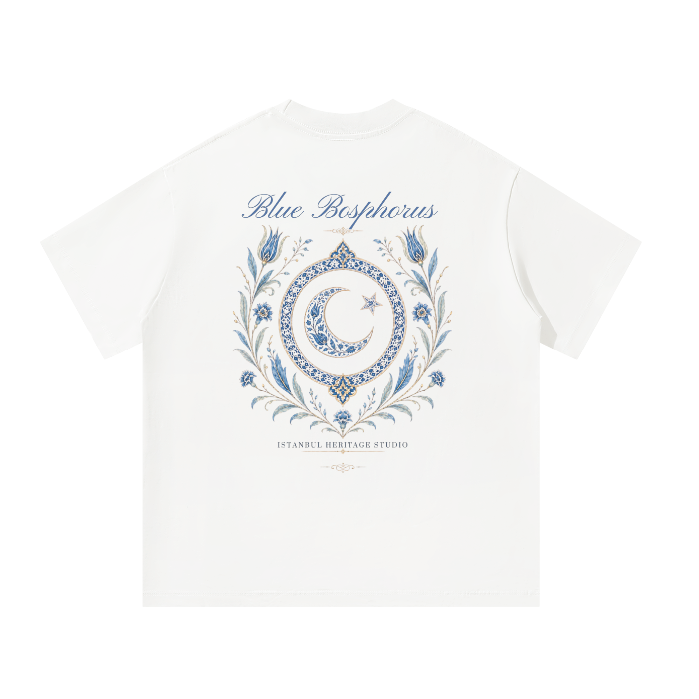 Blue Bosphorus Istanbul Heritage T-Shirt – White